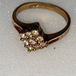 Roman fashion  Gold and Silver Cluster Ring